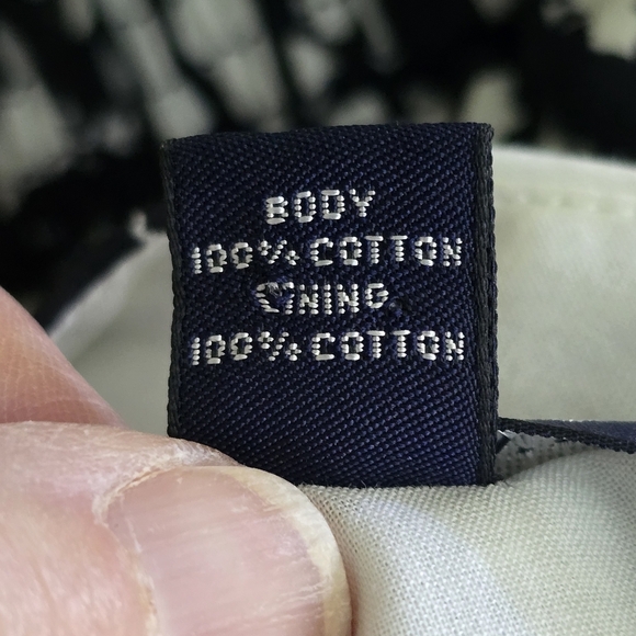 Lands' End Women's Black And White Pattern Suplice Sleeveless Dress Cotton 18 - Picture 15 of 15